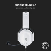 Casque Gamer filaire Razer BlackShark V2 X blanc