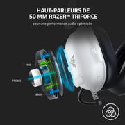Casque Gamer filaire Razer BlackShark V2 X blanc
