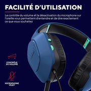 Casque Gaming Trust Gaming GXT 415B Zirox Bleu