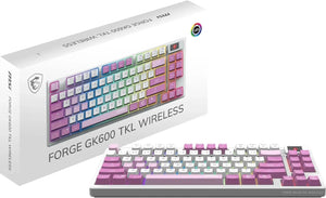 Clavier Mécanique MSI Forge GK600 TKL Wireless Violet - RGB - Bluetooth et USB