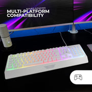 Clavier Mars Gaming MK124 Blanc