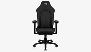 Fauteuil gamer AeroCool Crown Leatherette noir, vue de face