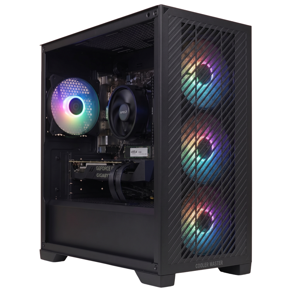 PC Gamer Cooler Master Elite 301 Lite Noir avec RTX 5070 Ti et Ryzen 7 9700X, plateforme AM5 DDR5, monté à Orléans par Pixel 404