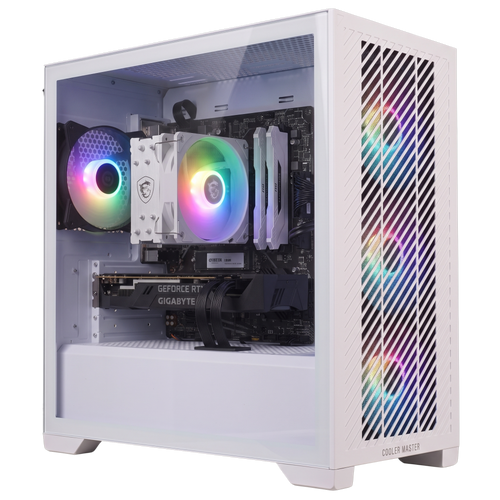 PC Gamer Cooler Master Elite 301 — RTX 5060 · Ryzen 7 5700X · Blanc