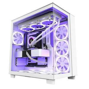PC Gamer NZXT H9 FLOW Blanc × Starter | Ryzen 7 9700X × RTX 5060 Ti 16 Go