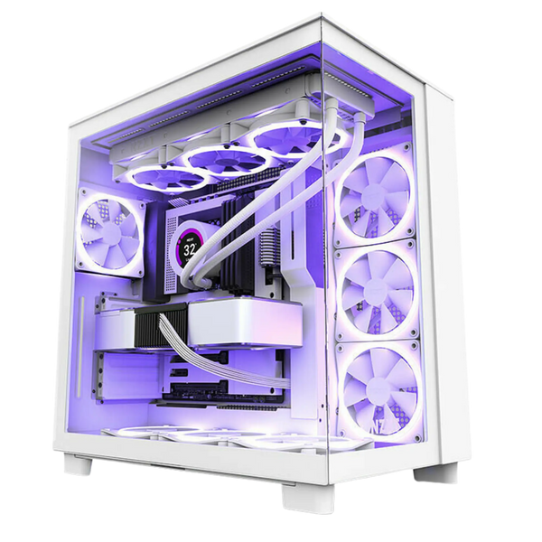PC Gamer NZXT H9 FLOW Blanc × Starter | Ryzen 7 9700X × RTX 5070