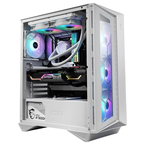 PC Gamer MSI MPG Gungnir 110R Blanc x Starter | Ryzen 5 5500 × RTX 5060 8 Go
