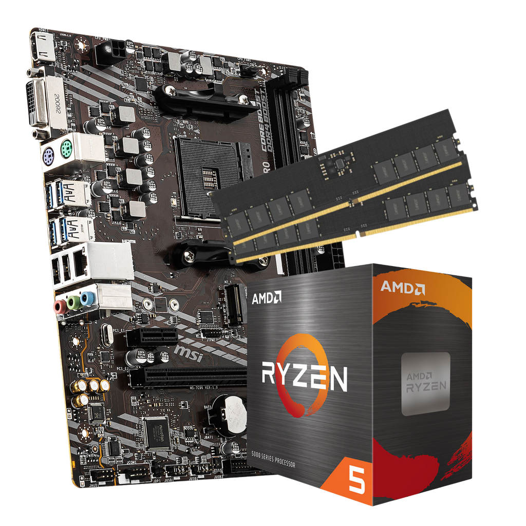 Pack Carte Mere A520 + Ryzen 5 5500 + 16Go DDR4 3200 Mhz