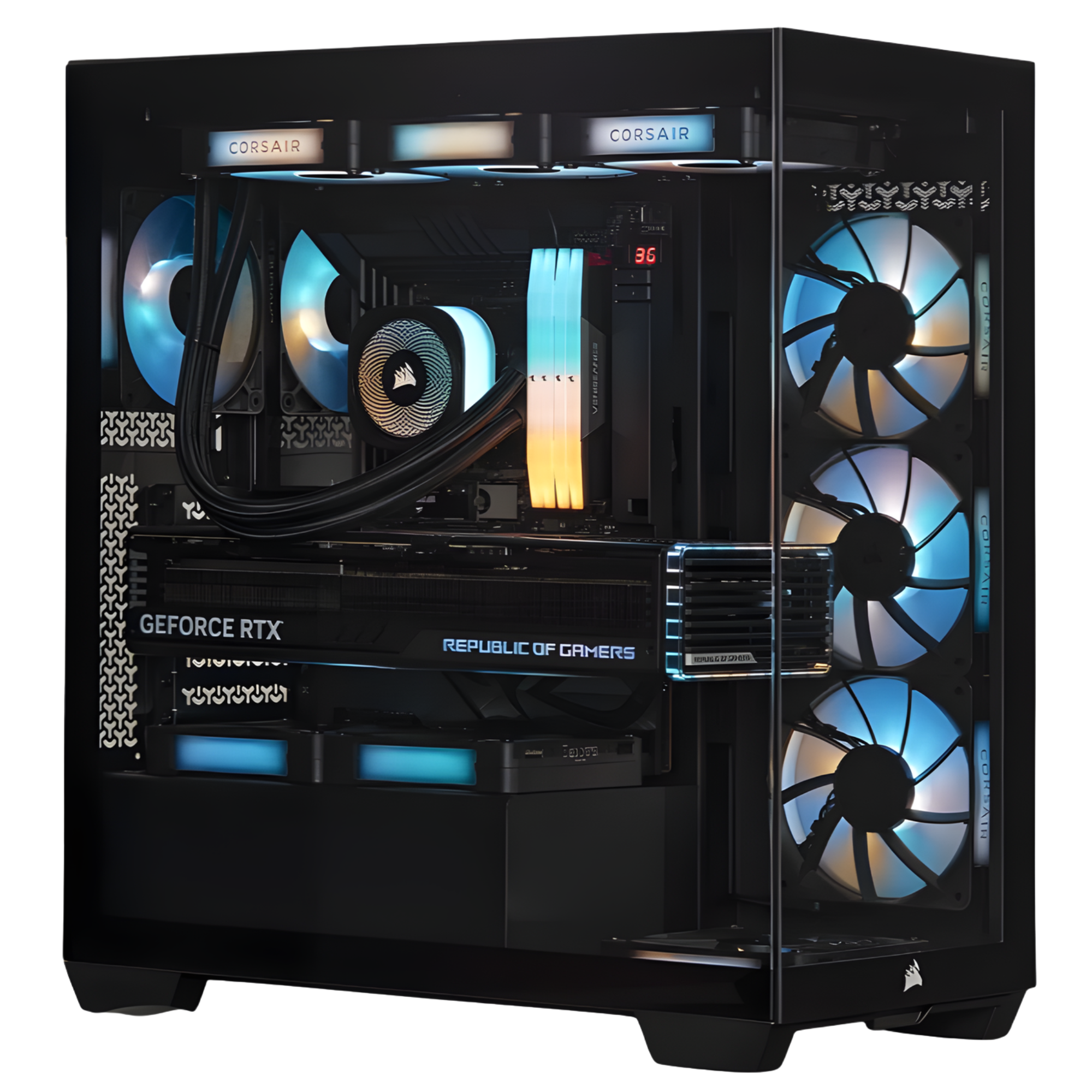 PC Gamer Corsair 3500X Noir – Perf Max x Ryzen 7 7800X3D × RTX 5070 TI Image