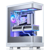 Boîtier Phanteks Evolv X2 blanc argenté avec panneau latéral transparent et RGB interne