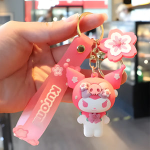 Porte clés Kuromi en rose