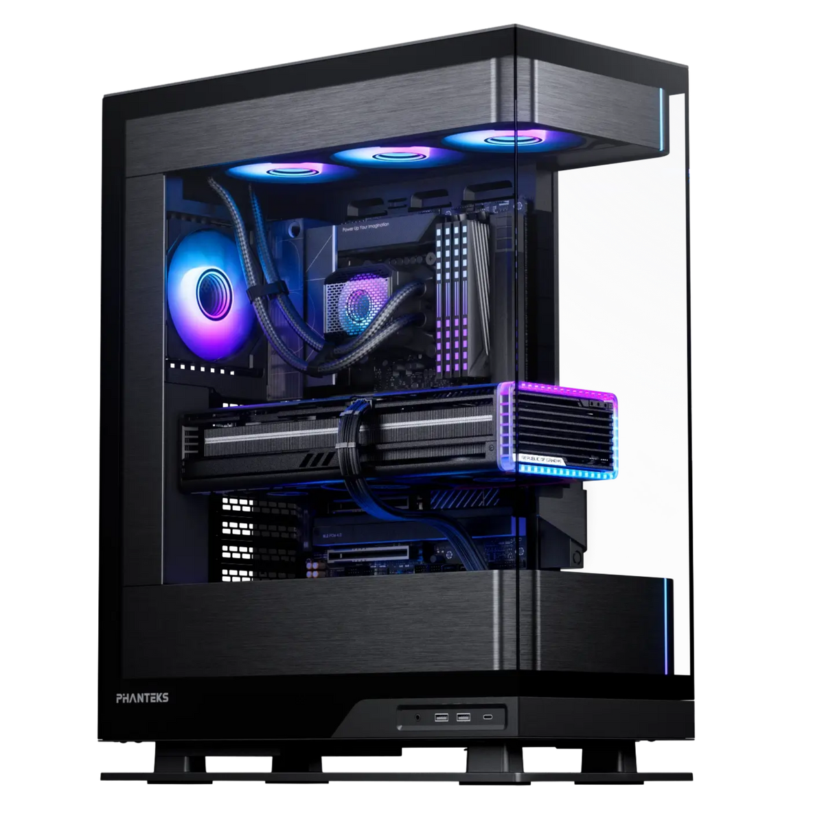 PC Gamer Phanteks Evolv X2 Noir x Petit Budget | Ryzen 5 5500 x RTX 5050