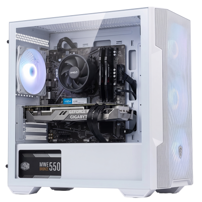 PC Gamer MSI M100R — RTX 3050 · Ryzen 5 5500 · Blanc