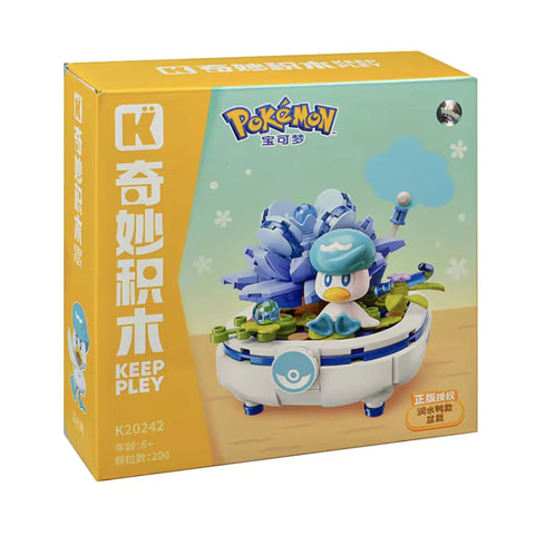 Bricks de Construction Pokemon Coiffeton — dans le même univers que BRICKS Pokemon Psykokwak - Scène de Plage - MICRO BRICK - Jeu de Construction