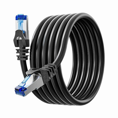 Cable RJ45 10m Noir - Catégorie 8