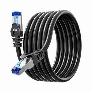 Cable RJ45 10m Noir - Catégorie 8