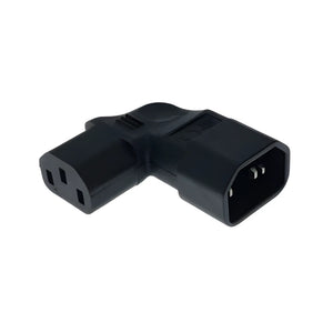 Adaptateur de Prise d'alimentation Coudée à Gauche - Male / Femelle