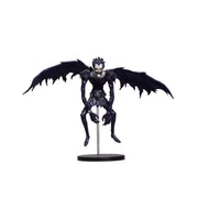 Figurine Ryuk Death Note ailé noir, cheveux hérissés, visage squelettique sur socle