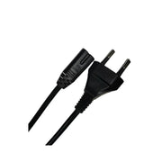 Câble d’alimentation 2m pour console de jeux, prise européenne 2 broches noire