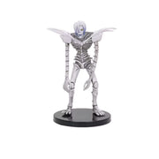 Figurine Death Note Rem : squelette argenté ailé sur base noire circulaire