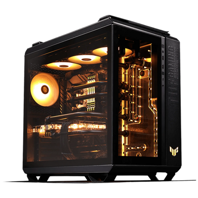 PC Gamer ASUS GT502 Noir avec refroidissement liquide doré illuminé