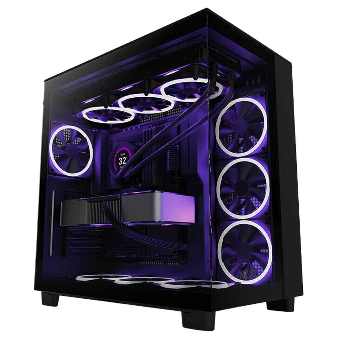 PC Gamer NZXT H9 FLOW Noir × Pro — Ryzen 7 9700X × RTX 5070 TI 16 Go