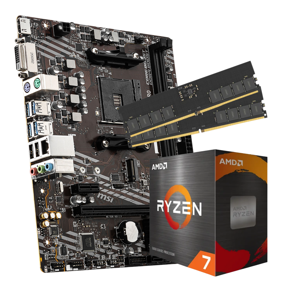 Pack Carte Mere A520 + Ryzen 7 5700X + 16Go DDR4 3200 Mhz