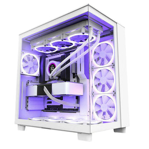 PC Gamer NZXT H9 FLOW Blanc × Pro — Ryzen 7 7800X3D × RTX 5070 TI 16 Go