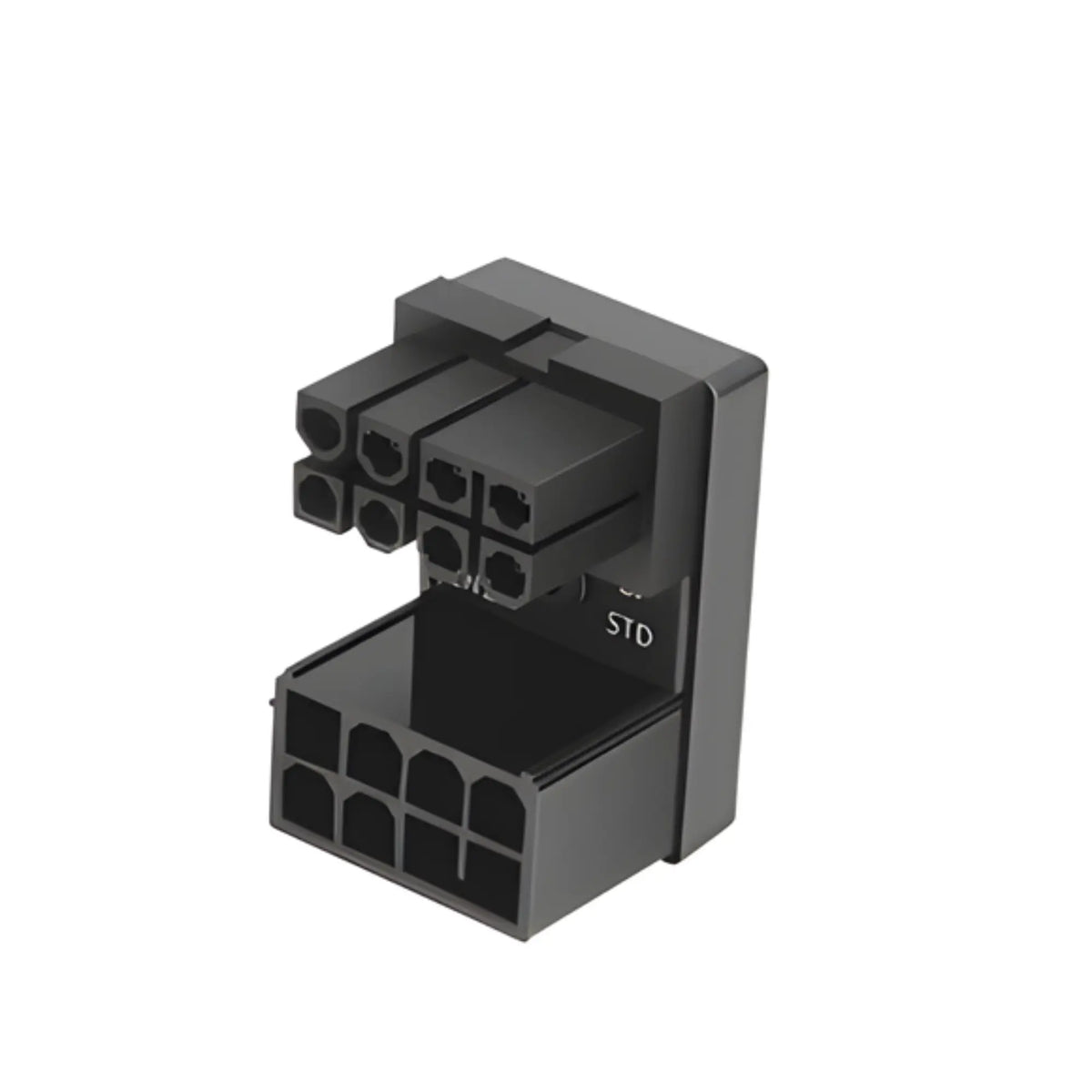 Adaptateur ATX 8 broches femelle vers mâle coudé 180° noir pour GPU
