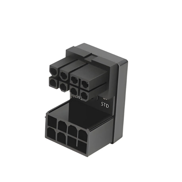 Pixel 404 Adaptateur ATX 8 broches femelle vers mâle coudé 180° – GPU – Noir