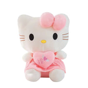 Peluche Hello Kitty 20 cm en robe rose avec oreiller cœur love