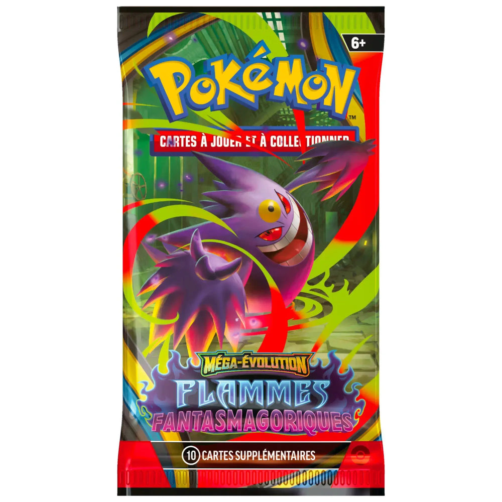 Booster Pokémon Flammes Fantasmagoriques avec Gengar violet rose vibrant