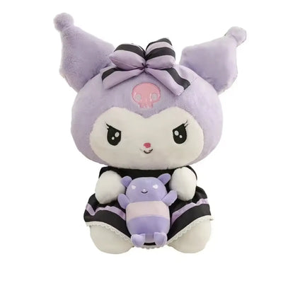 Peluche Hello Kitty - Kuromi avec son chapeau emblématique - 30 cm