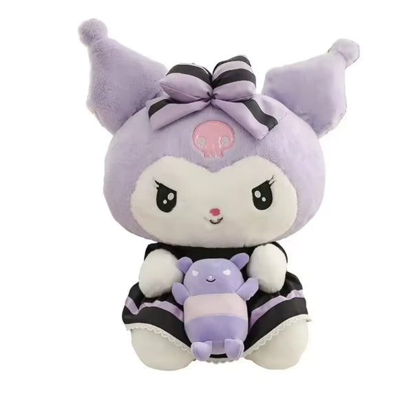 Hello Kitty Peluche Hello Kitty - Kuromi avec son chapeau emblématique - 30 cm