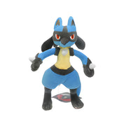 Peluche Pokémon Lucario bleu et noir 30 cm yeux rouges griffes blanches