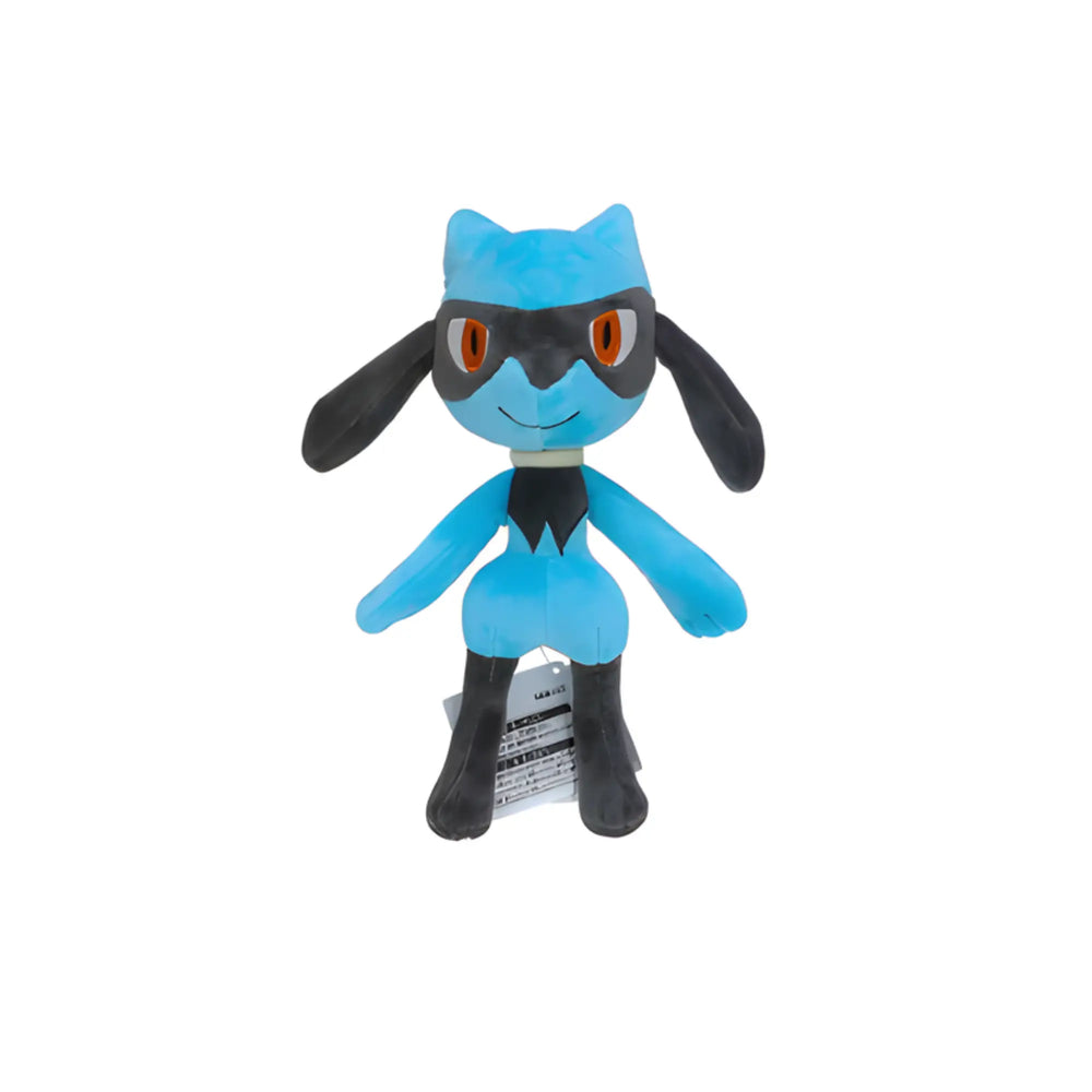Peluche Pokémon Lucario bleu et noir 26 cm aux yeux orange