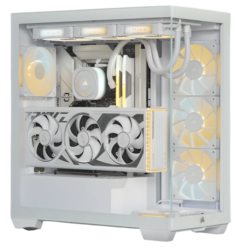 PC Gamer CORSAIR 3500X Blanc x Petit Budget | Ryzen 5 5500 x RTX 5050