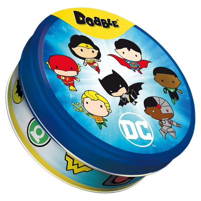 Dobble DC Comics — dans le même univers que Figurine DC Comics Harley Quinn rouge et bleu