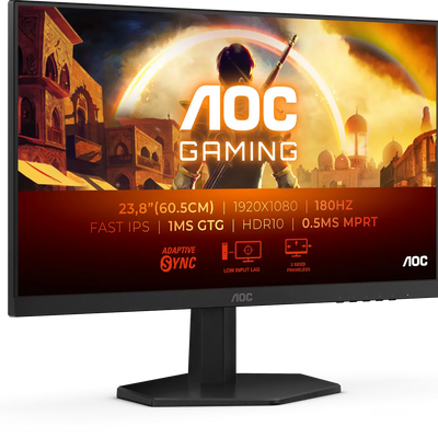 Ecran 24" AOC Gaming G4 24G42E Full HD 180Hz (Noir) — compatible avec MSI GeForce RTX 5070 VENTUS 2X OC 12 Go