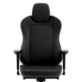 Fauteuil Noblechairs Aura Black Edition noir vu de face, dossier et appui-tête intégré