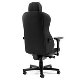 Fauteuil Noblechairs Aura Black Edition noir vu de dos, revêtement cuir hybride AtmoShell