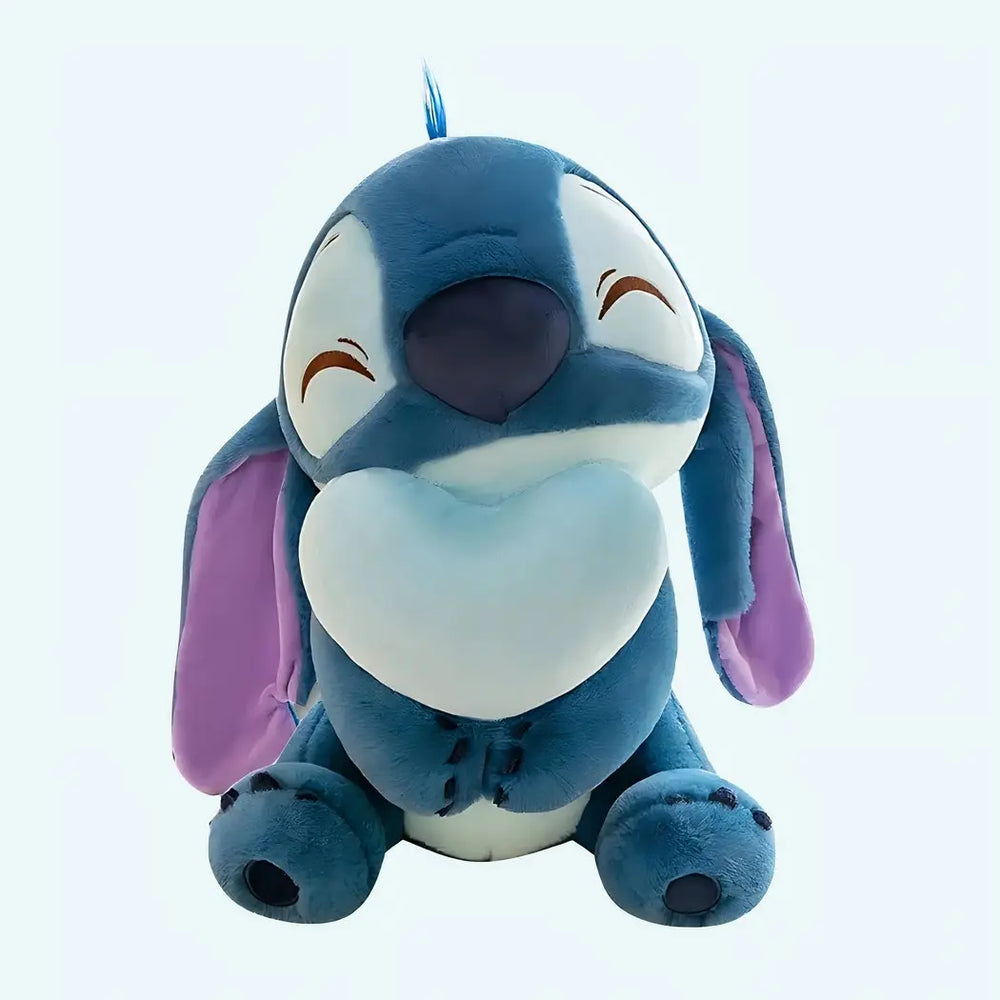 Peluche Stitch Lilo & Stitch cœur bleu violet 25 cm
