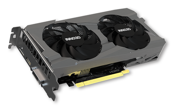 Carte graphique INNO3D GeForce RTX 3050 Twin X2 V2 6 Go, double ventilateur noir