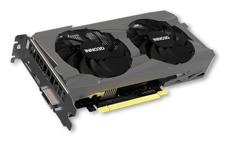 Carte graphique INNO3D GeForce RTX 3050 Twin X2 V2 6 Go, double ventilateur noir