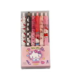 Lot de 6 Stylos Hello Kitty Personnage Hello Kitty