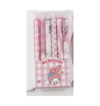Lot de 6 Stylos Hello Kitty Personnage My Melody