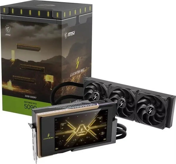 Carte graphique MSI GeForce RTX 5090 32G LIGHTNING Z, packshot principal