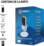 Micro Elgato Wave 3 Blanc