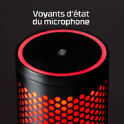 Micro Gaming à condensateur HyperX QuadCast rouge