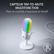 Micro Razer Seiren V3 Chroma Blanc